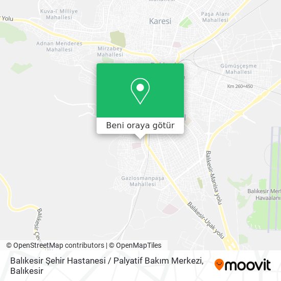 Balıkesir Şehir Hastanesi / Palyatif Bakım Merkezi harita