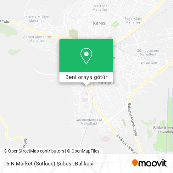 6 N Market (Sütlüce) Şubesi harita