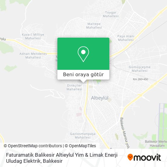 Faturamatik Balikesir Altieylul Yim & Limak Enerji Uludag Elektrik harita