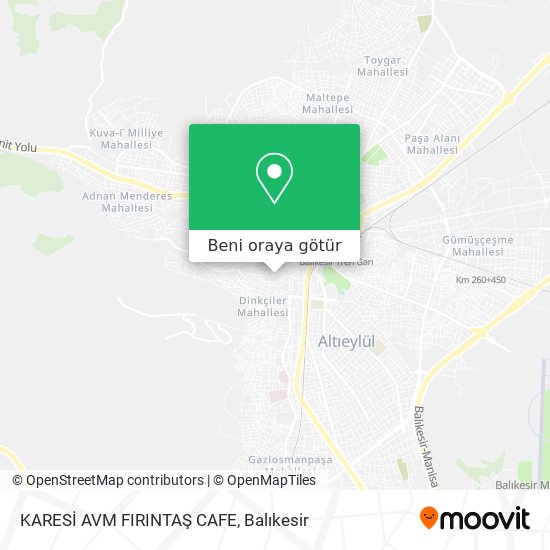 KARESİ AVM FIRINTAŞ CAFE harita