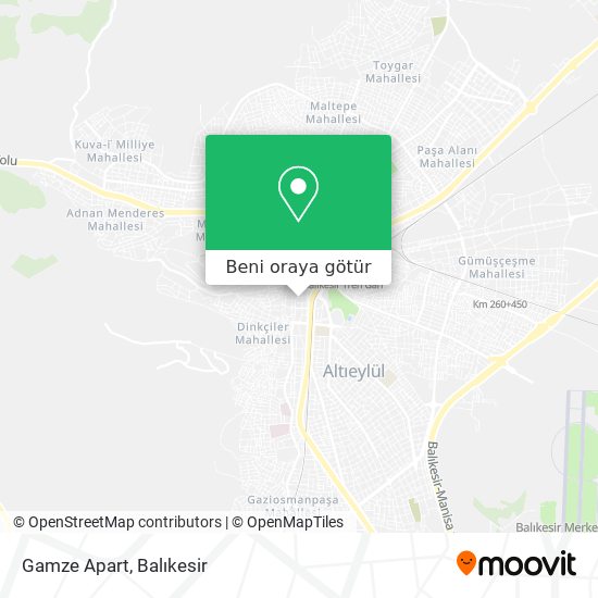 Gamze Apart harita