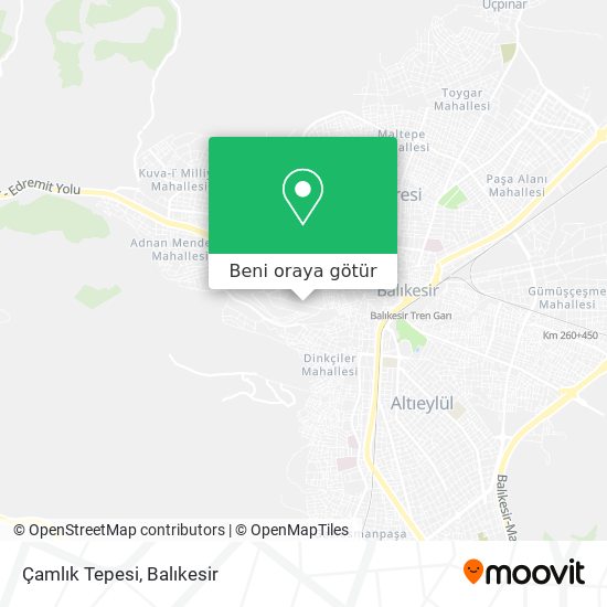 Çamlık Tepesi harita