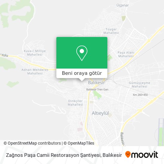 Zağnos Paşa Camii Restorasyon Şantiyesi harita