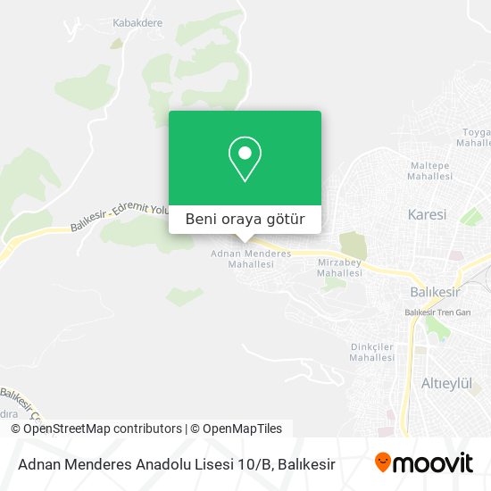 Adnan Menderes Anadolu Lisesi 10 / B harita