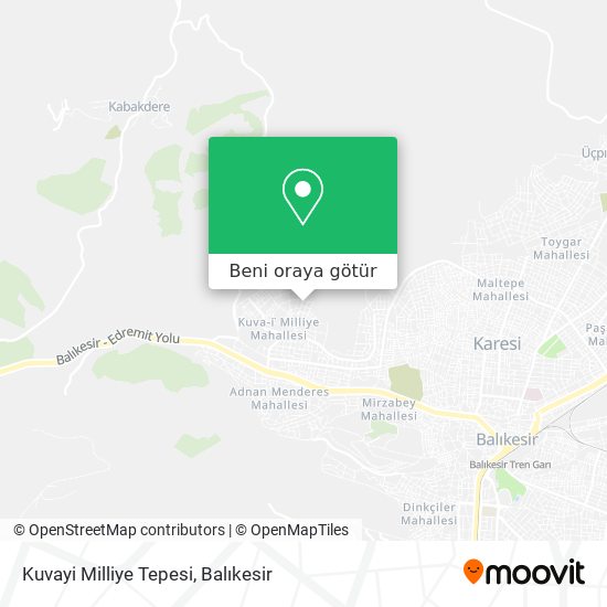 Kuvayi Milliye Tepesi harita