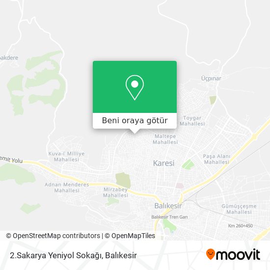 2.Sakarya Yeniyol Sokağı harita