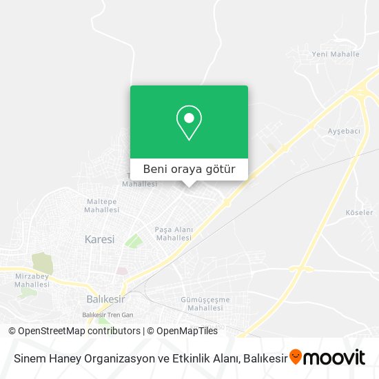 Sinem Haney Organizasyon ve Etkinlik Alanı harita