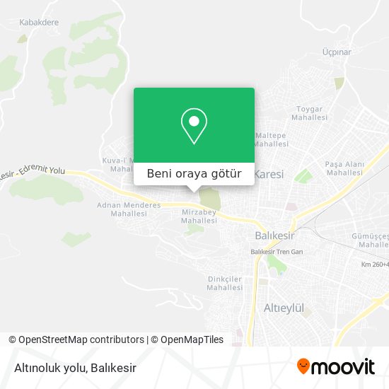 Altınoluk yolu harita