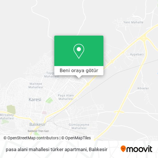 pasa alani mahallesi türker apartmani harita