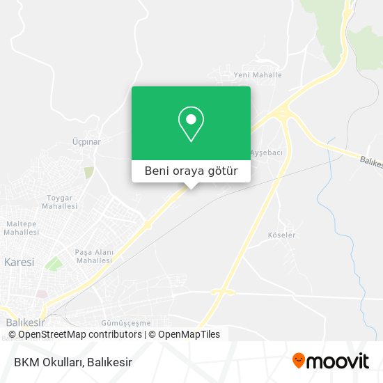 BKM Okulları harita