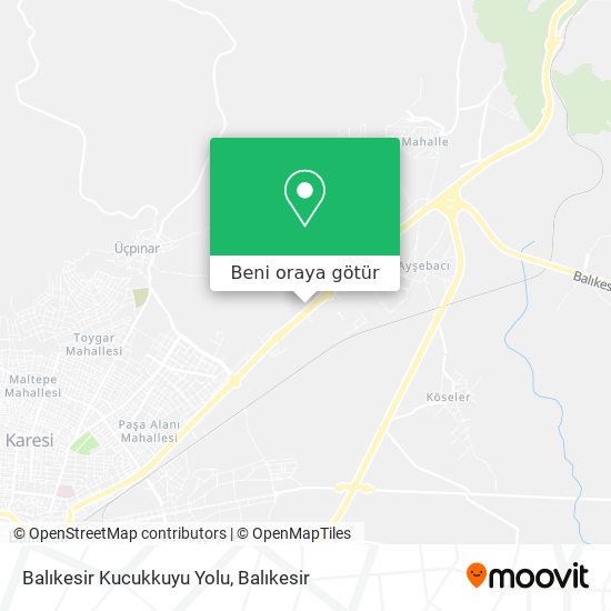 Balıkesir Kucukkuyu Yolu harita