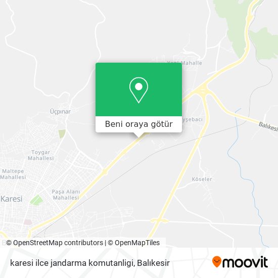 karesi ilce jandarma komutanligi harita