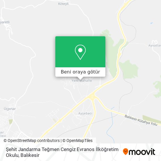 Şehit Jandarma Teğmen Cengiz Evranos İlköğretim Okulu harita