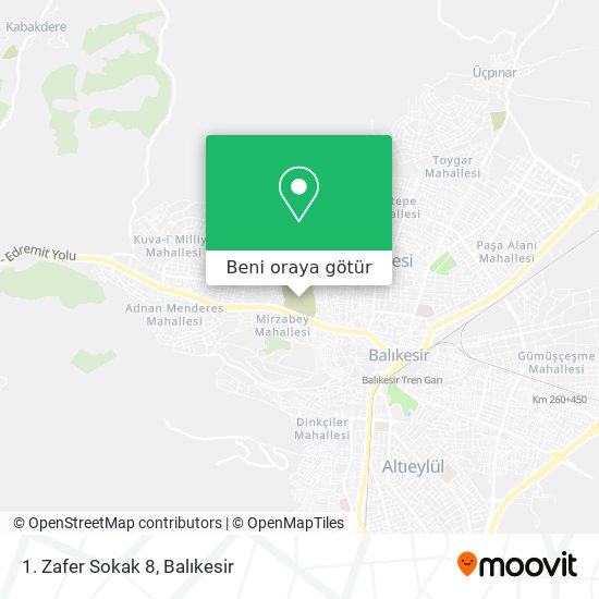 1. Zafer Sokak 8 harita