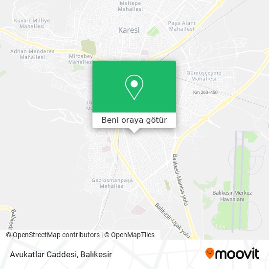 Avukatlar Caddesi harita