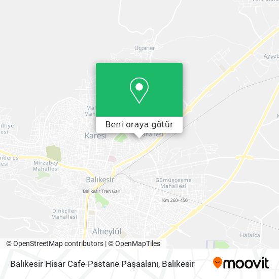 Balıkesir Hisar Cafe-Pastane Paşaalanı harita