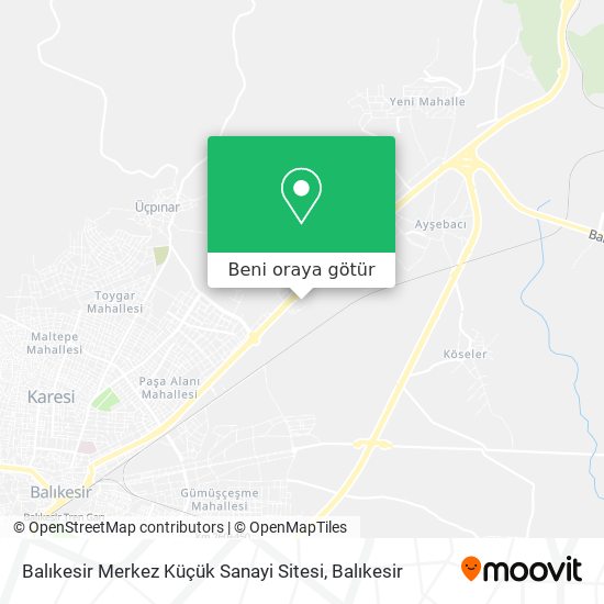 Balıkesir Merkez Küçük Sanayi Sitesi harita