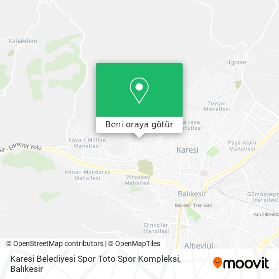Karesi Belediyesi Spor Toto Spor Kompleksi harita