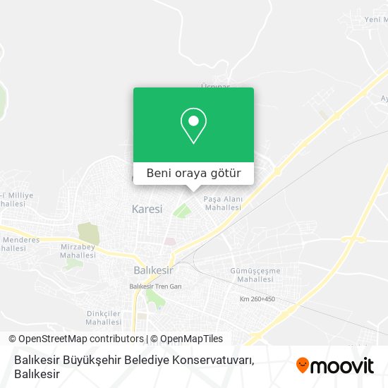 Balıkesir Büyükşehir Belediye Konservatuvarı harita