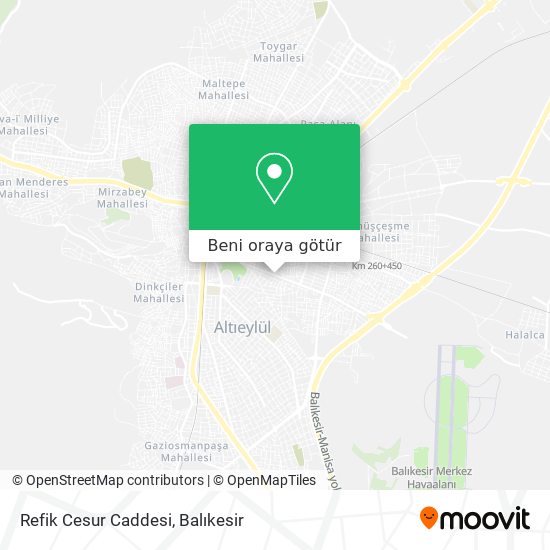 Refik Cesur Caddesi harita