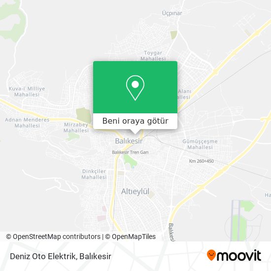 Deniz Oto Elektrik harita