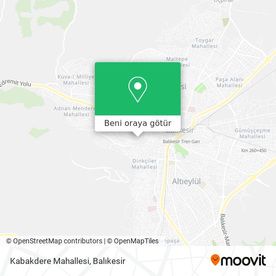 Kabakdere Mahallesi harita