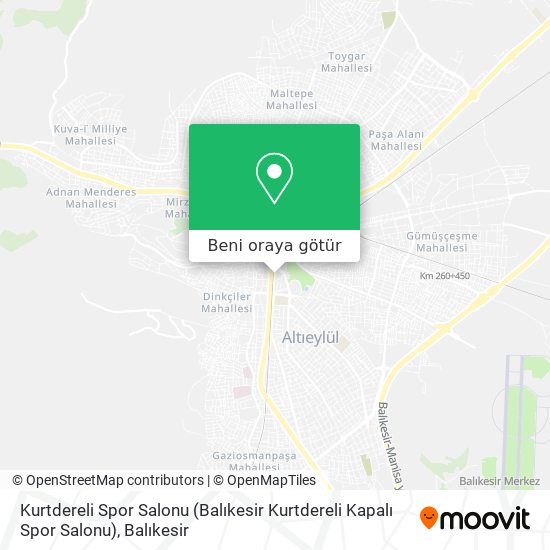 Kurtdereli Spor Salonu (Balıkesir Kurtdereli Kapalı Spor Salonu) harita