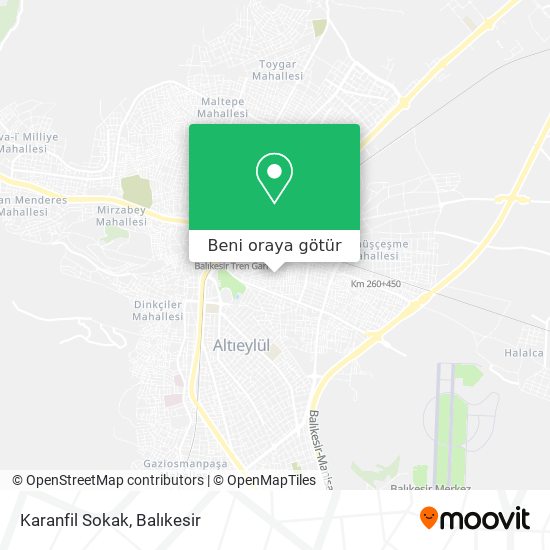 Karanfil Sokak harita
