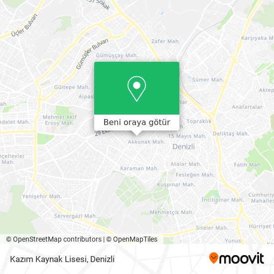 Kazım Kaynak Lisesi harita