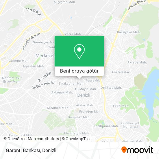 Garanti Bankası harita