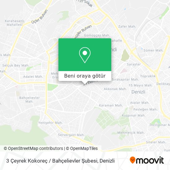 3 Çeyrek Kokoreç / Bahçelievler Şubesi harita