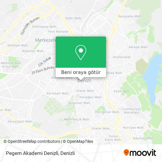 Pegem Akademi Denizli harita