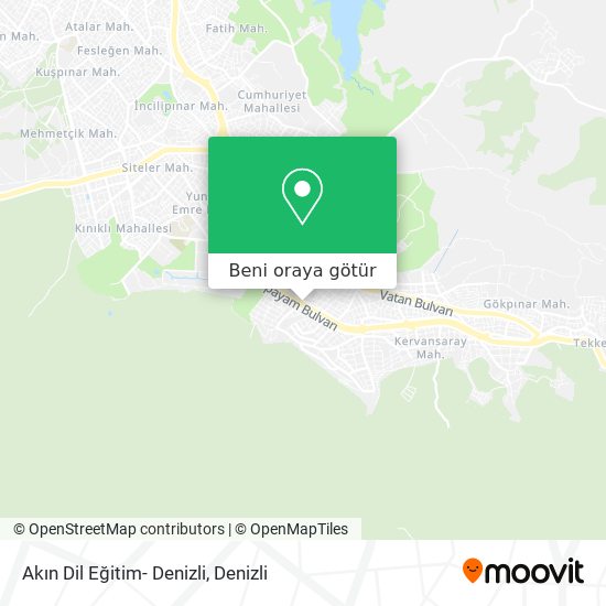 Akın Dil Eğitim- Denizli harita