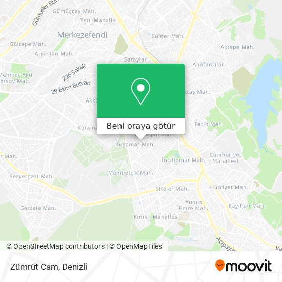 Zümrüt Cam harita