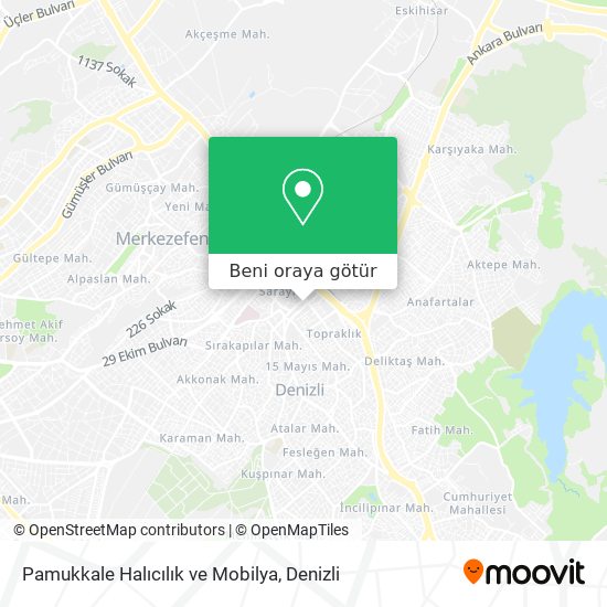 Pamukkale Halıcılık ve Mobilya harita