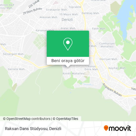 Raksan Dans Stüdyosu harita