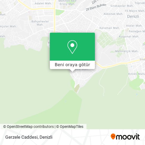 Gerzele Caddesi harita