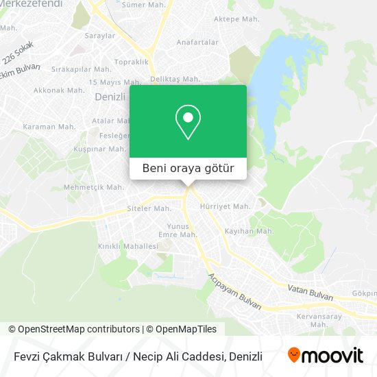 Fevzi Çakmak Bulvarı / Necip Ali Caddesi harita