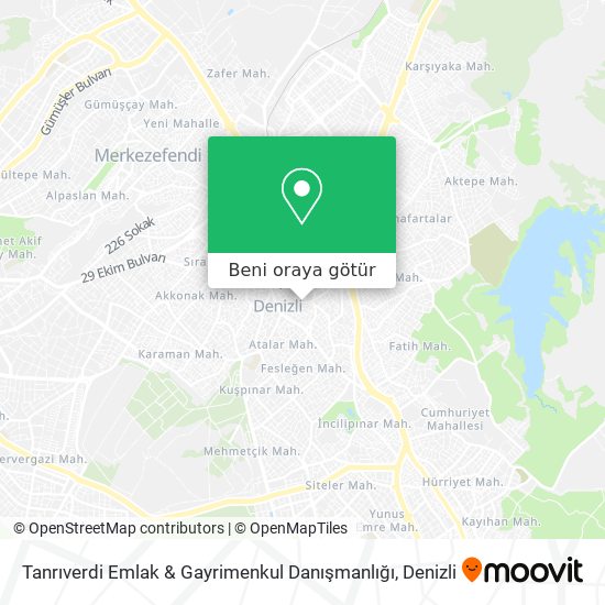 Tanrıverdi Emlak & Gayrimenkul Danışmanlığı harita