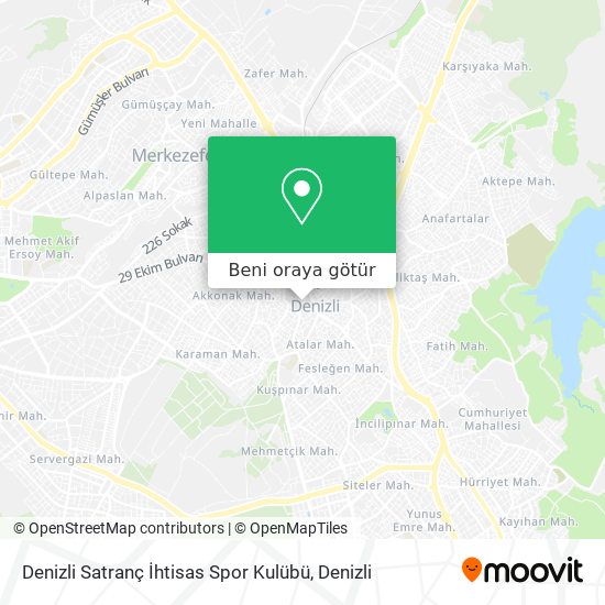 Denizli Satranç İhtisas Spor Kulübü harita