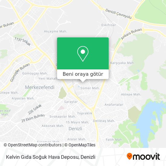Kelvin Gıda Soğuk Hava Deposu harita