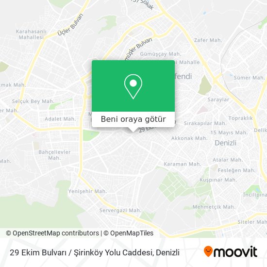 29 Ekim Bulvarı / Şirinköy Yolu Caddesi harita