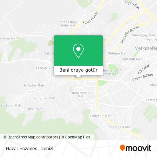 Hazar Eczanesi harita