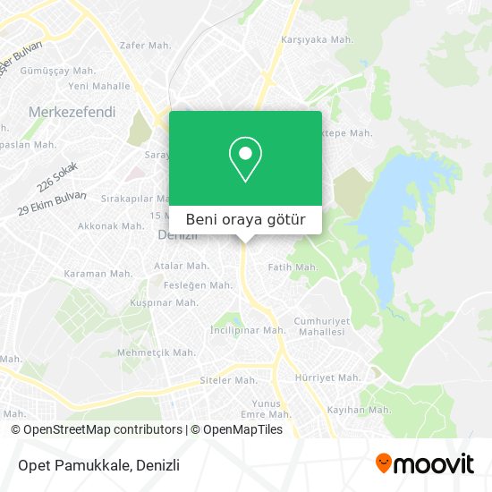 Opet Pamukkale harita