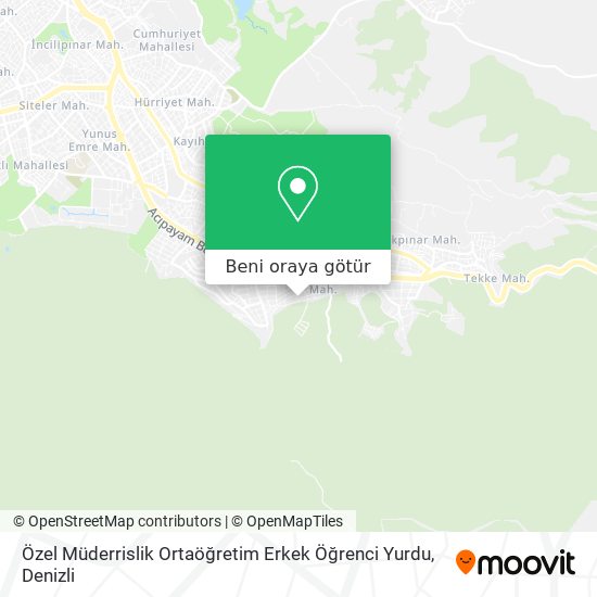 Özel Müderrislik Ortaöğretim Erkek Öğrenci Yurdu harita