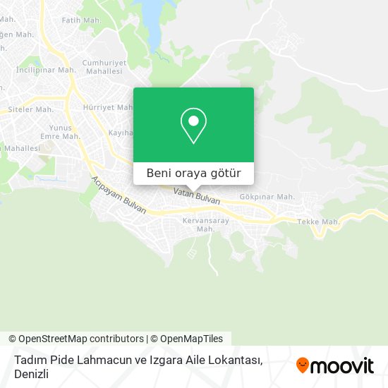 Tadım Pide Lahmacun ve Izgara Aile Lokantası harita