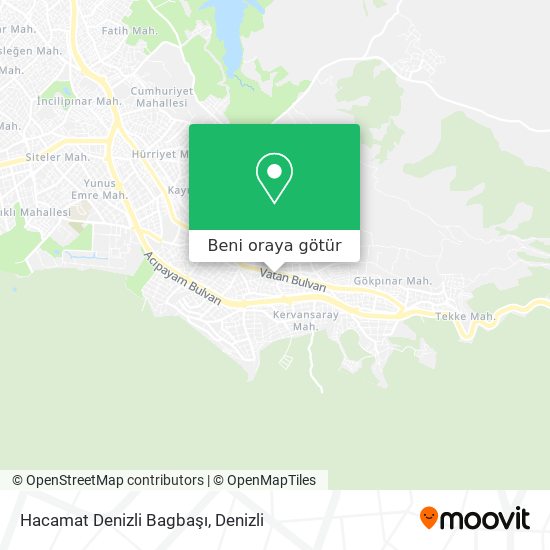 Hacamat Denizli Bagbaşı harita