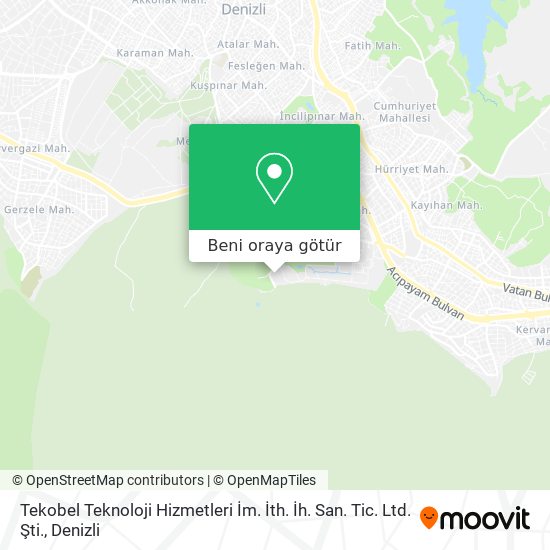 Tekobel Teknoloji Hizmetleri İm. İth. İh. San. Tic. Ltd. Şti. harita