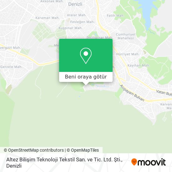Altez Bilişim Teknoloji Tekstil San. ve Tic. Ltd. Şti. harita