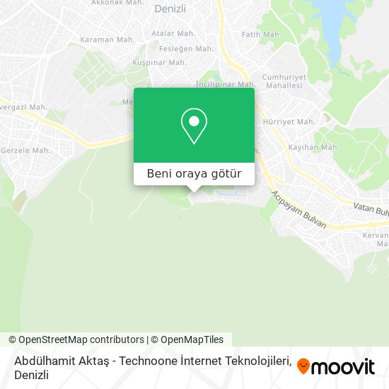 Abdülhamit Aktaş - Technoone İnternet Teknolojileri harita